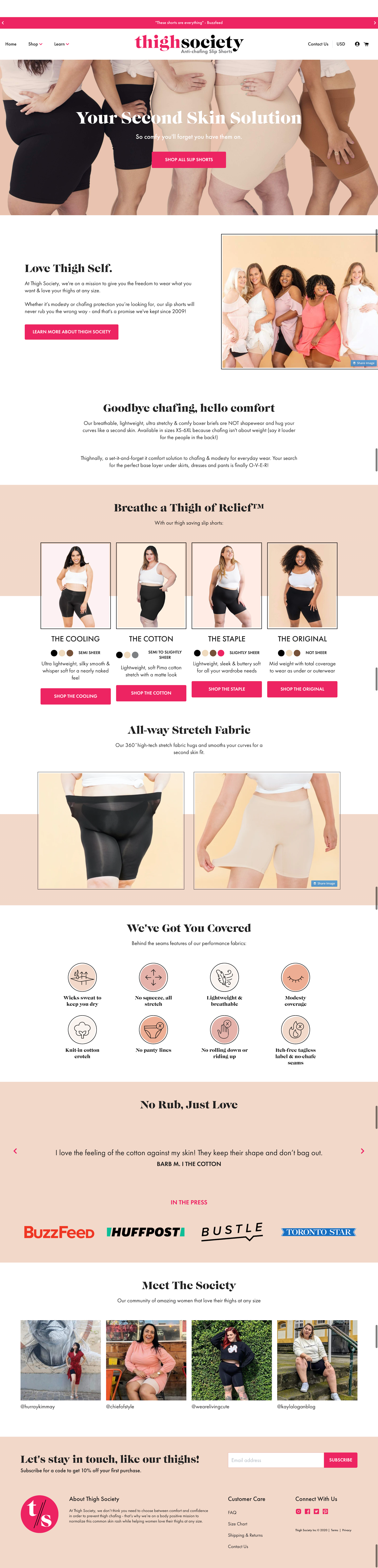 thigh society homepage BEFORE copy