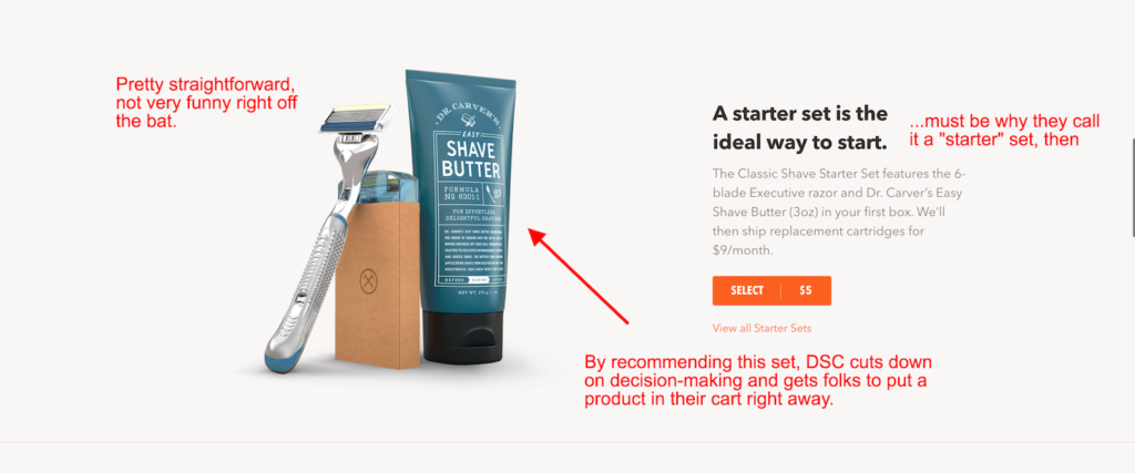 Dollar Shave Club Homepage_Annotated_3